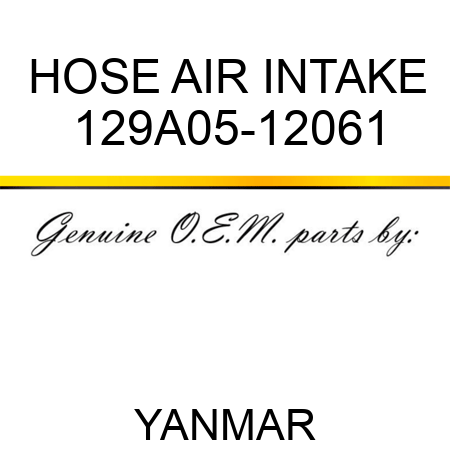 HOSE, AIR INTAKE 129A05-12061