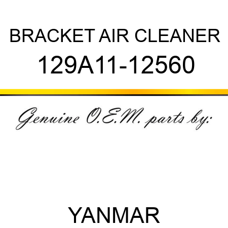 BRACKET, AIR CLEANER 129A11-12560