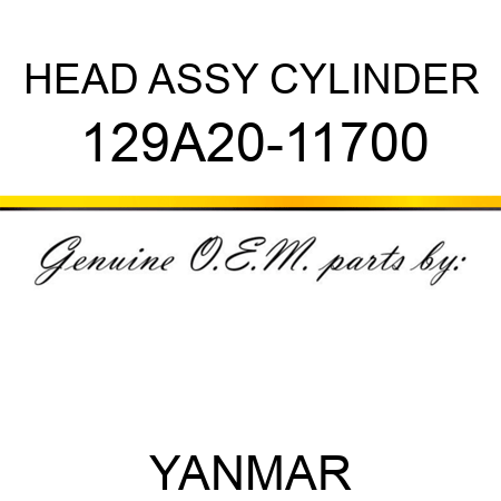 HEAD ASSY, CYLINDER 129A20-11700