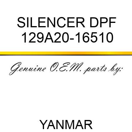 SILENCER, DPF 129A20-16510