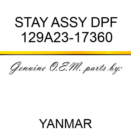 STAY ASSY, DPF 129A23-17360