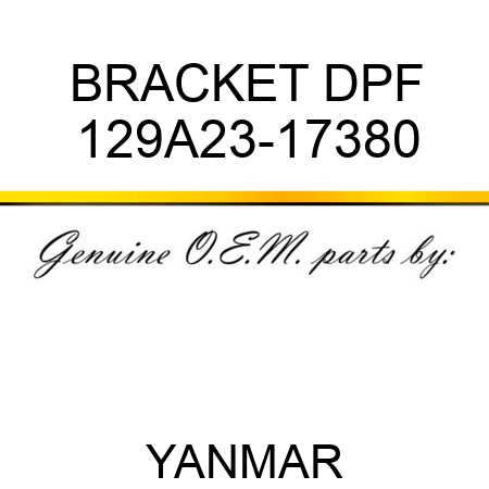 BRACKET, DPF 129A23-17380