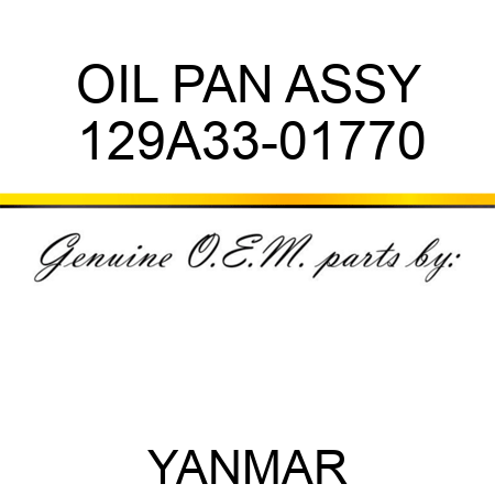 OIL PAN ASSY 129A33-01770