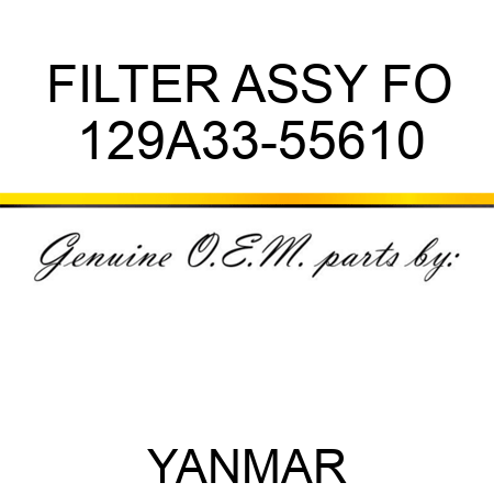 FILTER ASSY, FO 129A33-55610