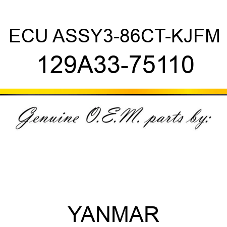 ECU ASSY,3-86CT-KJFM 129A33-75110