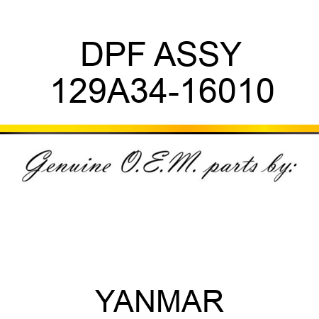 DPF ASSY 129A34-16010