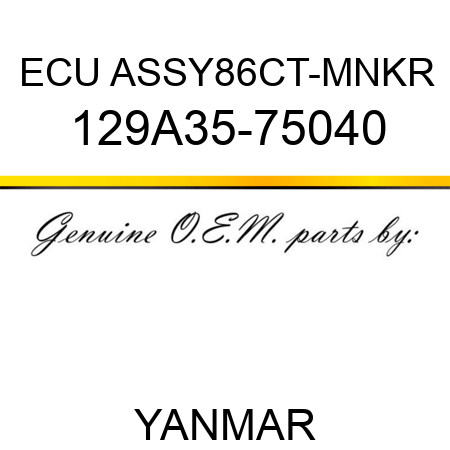 ECU ASSY,86CT-MNKR 129A35-75040