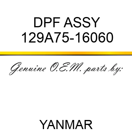 DPF ASSY 129A75-16060