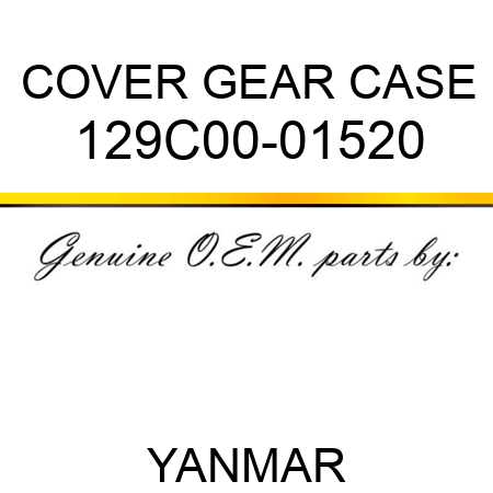 COVER, GEAR CASE 129C00-01520