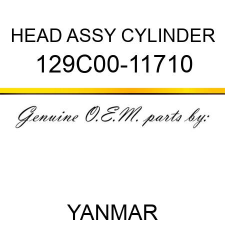 HEAD ASSY, CYLINDER 129C00-11710