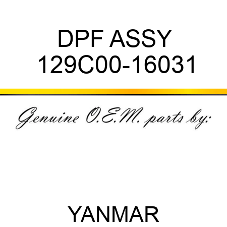 DPF ASSY 129C00-16031