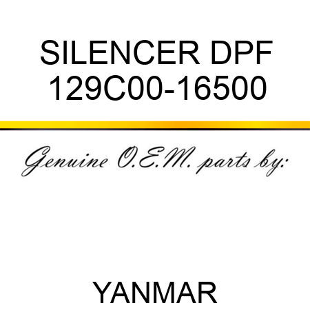 SILENCER, DPF 129C00-16500
