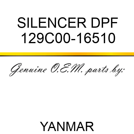 SILENCER, DPF 129C00-16510