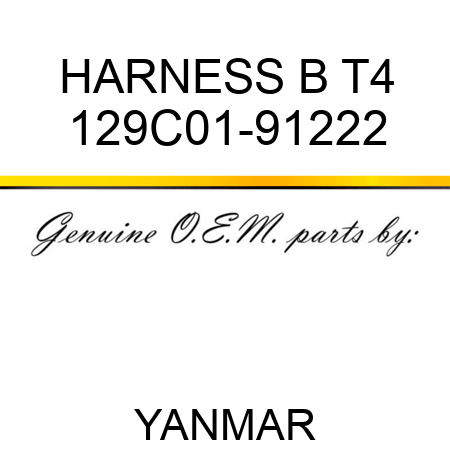 HARNESS, B T4 129C01-91222