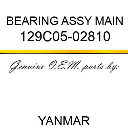 BEARING ASSY, MAIN 129C05-02810