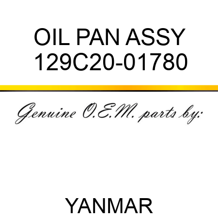 OIL PAN ASSY 129C20-01780