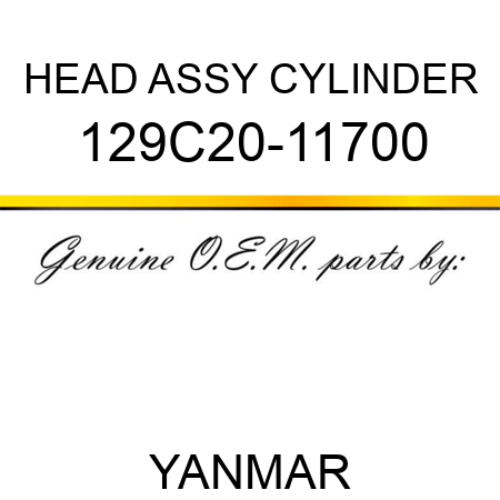 HEAD ASSY, CYLINDER 129C20-11700