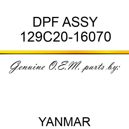 DPF ASSY 129C20-16070