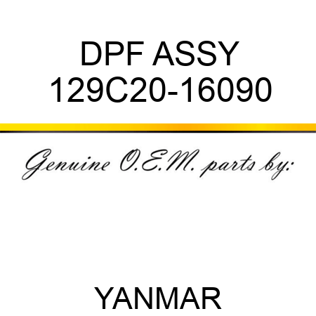 DPF ASSY 129C20-16090