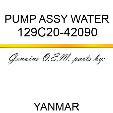 PUMP ASSY, WATER 129C20-42090