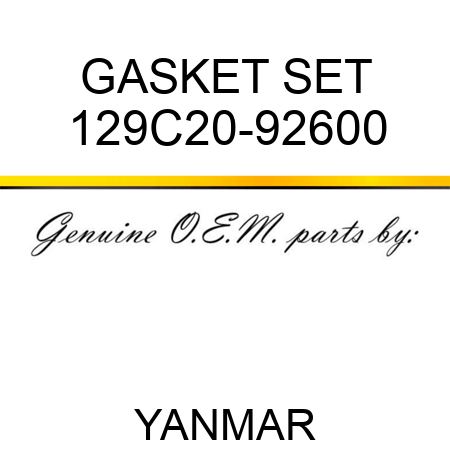 GASKET SET 129C20-92600