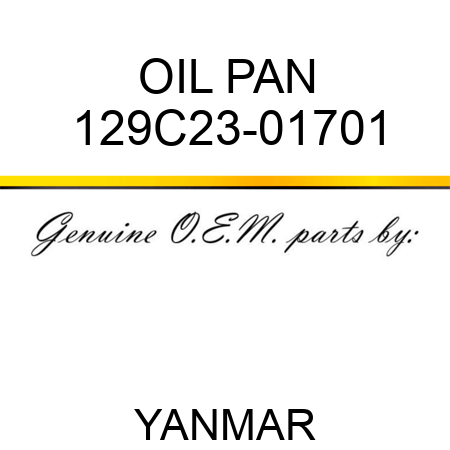 OIL PAN 129C23-01701