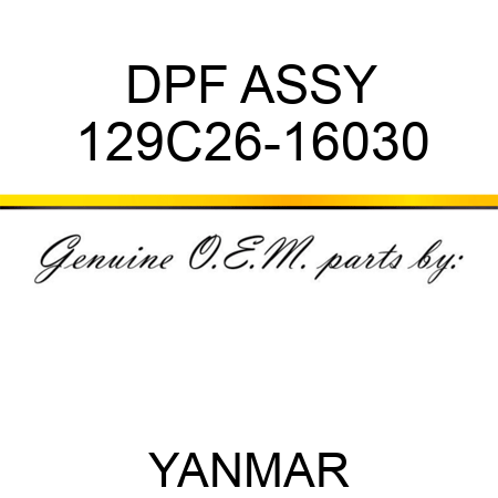 DPF ASSY 129C26-16030