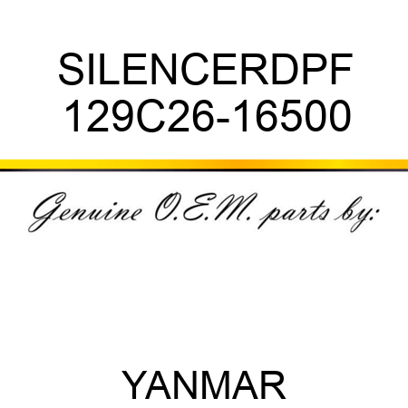 SILENCER,DPF 129C26-16500