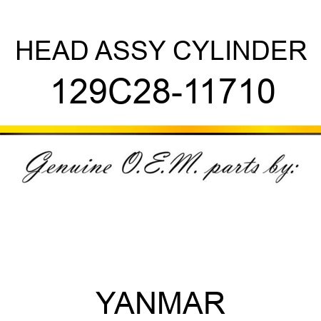 HEAD ASSY, CYLINDER 129C28-11710