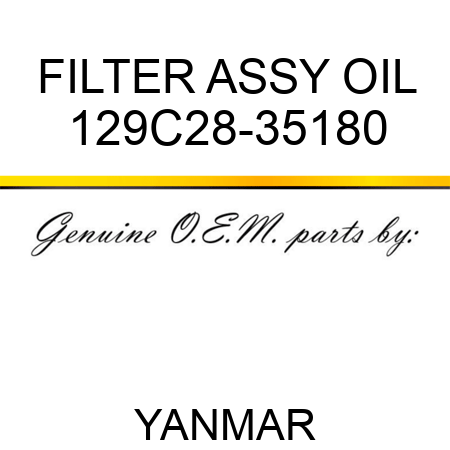 FILTER ASSY, OIL 129C28-35180