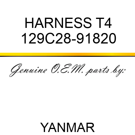 HARNESS, T4 129C28-91820