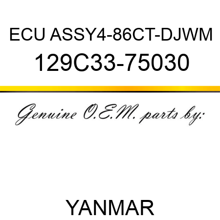 ECU ASSY,4-86CT-DJWM 129C33-75030