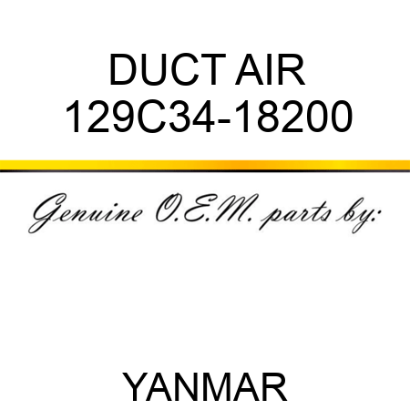 DUCT, AIR 129C34-18200