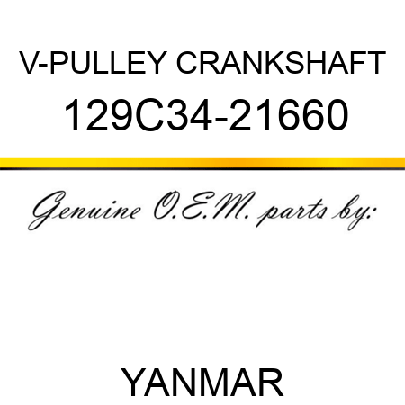 V-PULLEY, CRANKSHAFT 129C34-21660