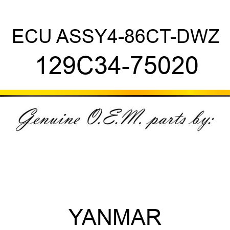 ECU ASSY,4-86CT-DWZ 129C34-75020