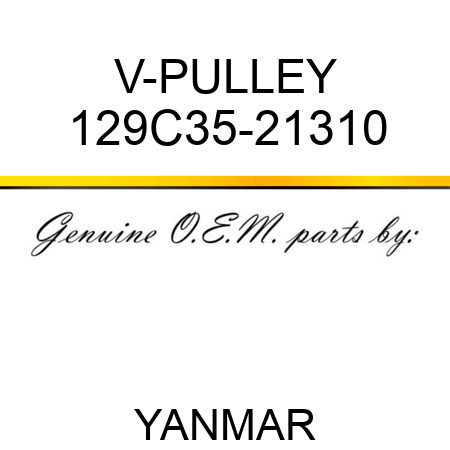 V-PULLEY 129C35-21310