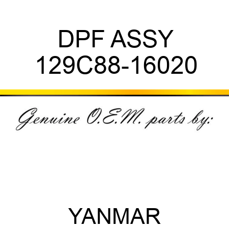 DPF ASSY 129C88-16020