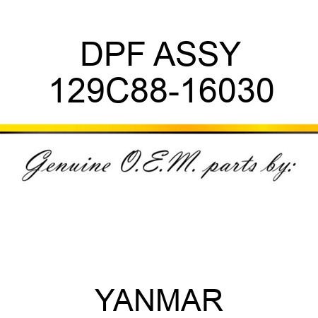 DPF ASSY 129C88-16030