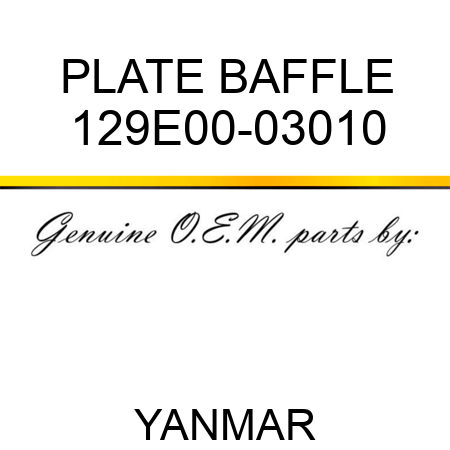 PLATE, BAFFLE 129E00-03010