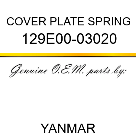 COVER, PLATE SPRING 129E00-03020