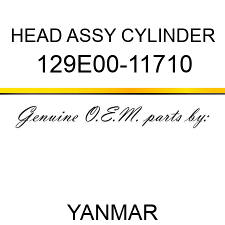 HEAD ASSY, CYLINDER 129E00-11710