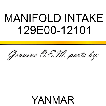 MANIFOLD, INTAKE 129E00-12101