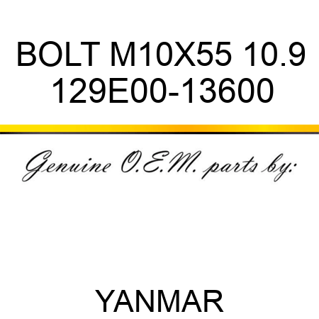 BOLT, M10X55 10.9 129E00-13600