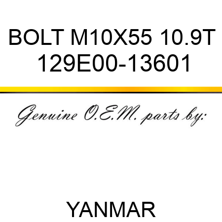 BOLT, M10X55 10.9T 129E00-13601