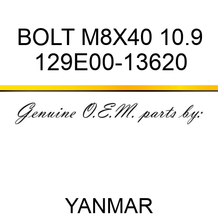 BOLT, M8X40 10.9 129E00-13620
