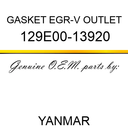 GASKET, EGR-V OUTLET 129E00-13920