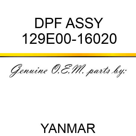 DPF ASSY 129E00-16020