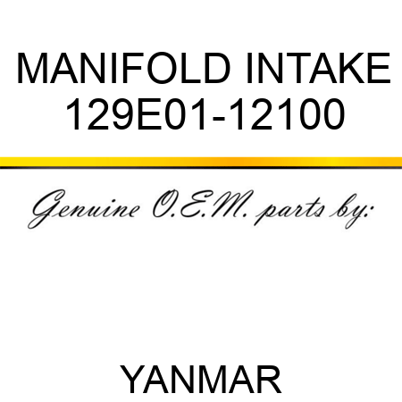 MANIFOLD, INTAKE 129E01-12100