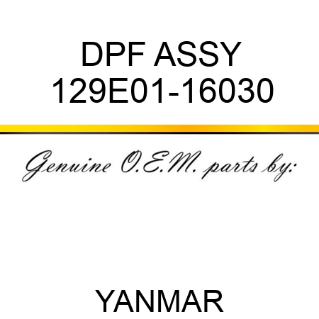 DPF ASSY 129E01-16030