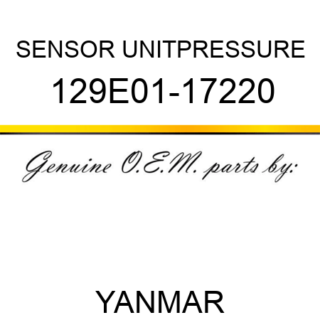 SENSOR UNIT,PRESSURE 129E01-17220